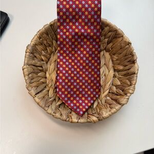 Jos. A. Bank Red and Yellow Tie Made in Italy